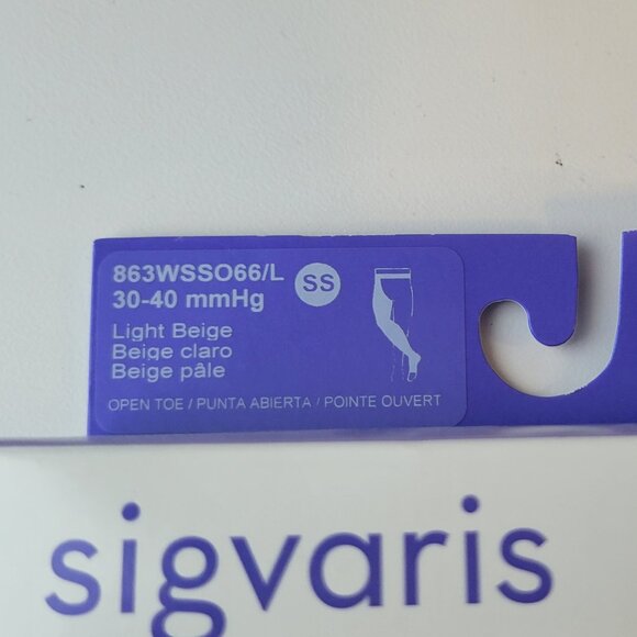 Sigvaris Single Open-Toe Nude Compression Hosiery for Circulation Support - Picture 3 of 11